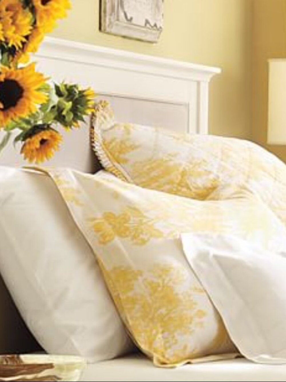 Pottery Barn Linen Blend Yellow Matine Toile Pottery Barn 2 Standard SHAMS